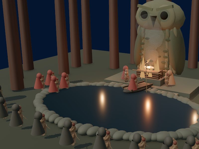 Cremation of Care: fly brain experiment scene