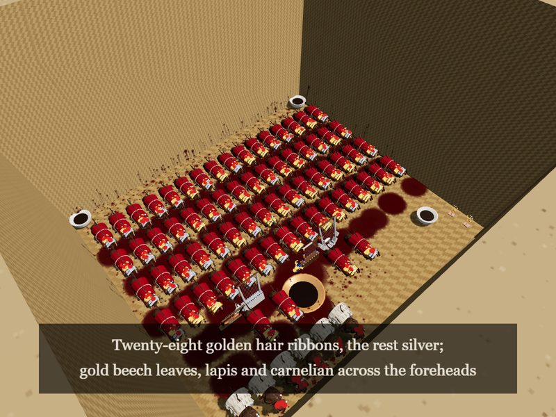 The Great Death Pit of Ur: Royal Cemetery Sacrifice, c. 2550 BC: fly brain experiment scene