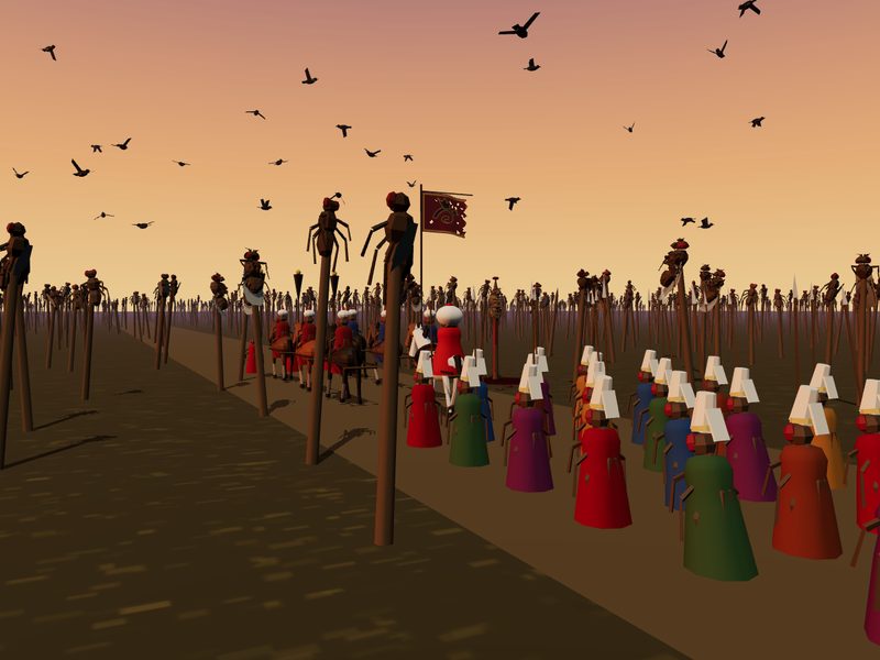 Forest of the Impaled: Vlad III and Târgoviște, 1462: fly brain experiment scene