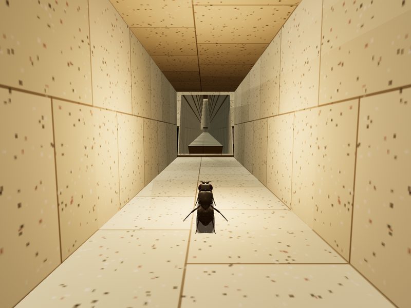 Great Pyramid of Giza Interior Survey:ハエの脳の実験シーン