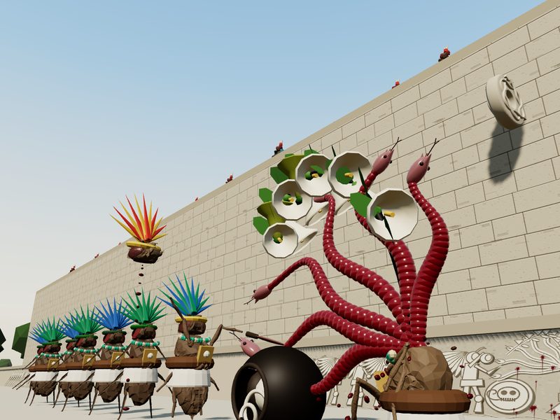 The Maya Ballgame and the Beheading Relief at Chichen Itza: fly brain experiment scene