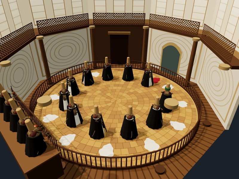 Mevlevi Sema (Whirling Dervish Ceremony):ハエの脳の実験シーン