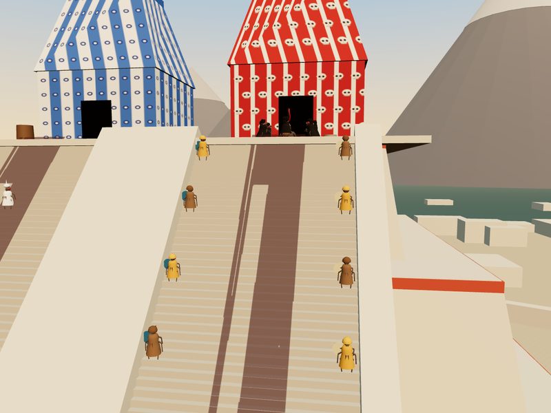 Templo Mayor Heart Sacrifice, Tenochtitlan 1487: fly brain experiment scene