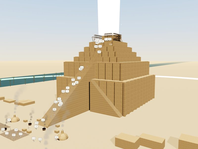 Tower of Babel and the Confusion of Tongues (Genesis 11): fly brain experiment scene